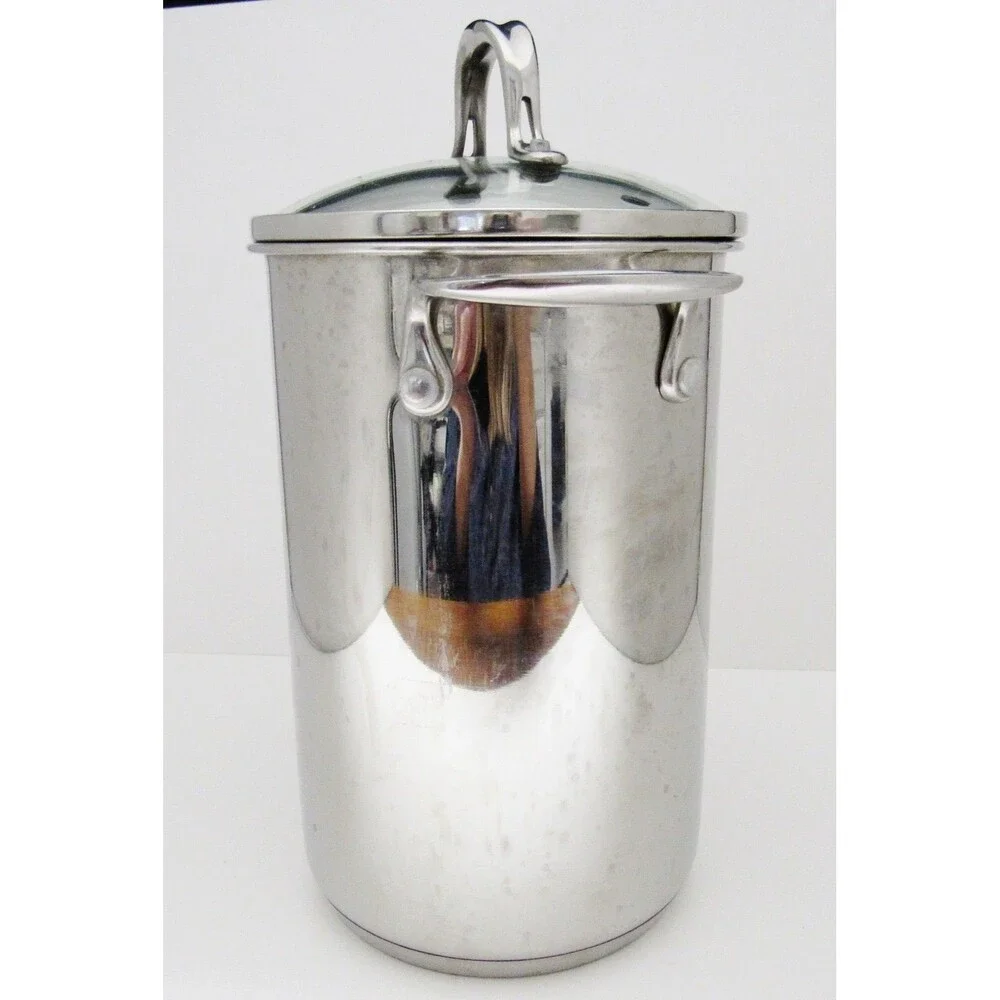 CRATE & BARREL Stainless Steel Asparagus Vegetable Pasta Steamer Pot 3 qt.